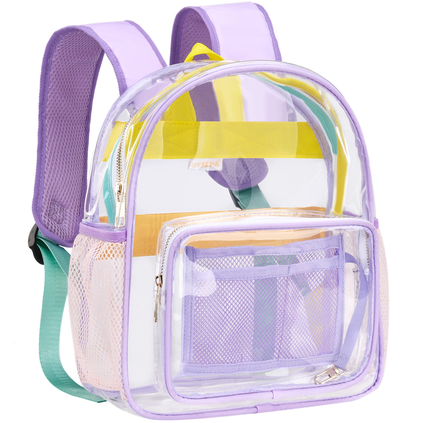  Clear Mini Backpack Stadium Approved 12x12x6 Small Transparent  Backpacks Plastic See Through Bag for Work Festival Security Travel